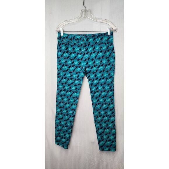 New York & Company Blue Patterned Ankle Pants - Picture 5 of 9